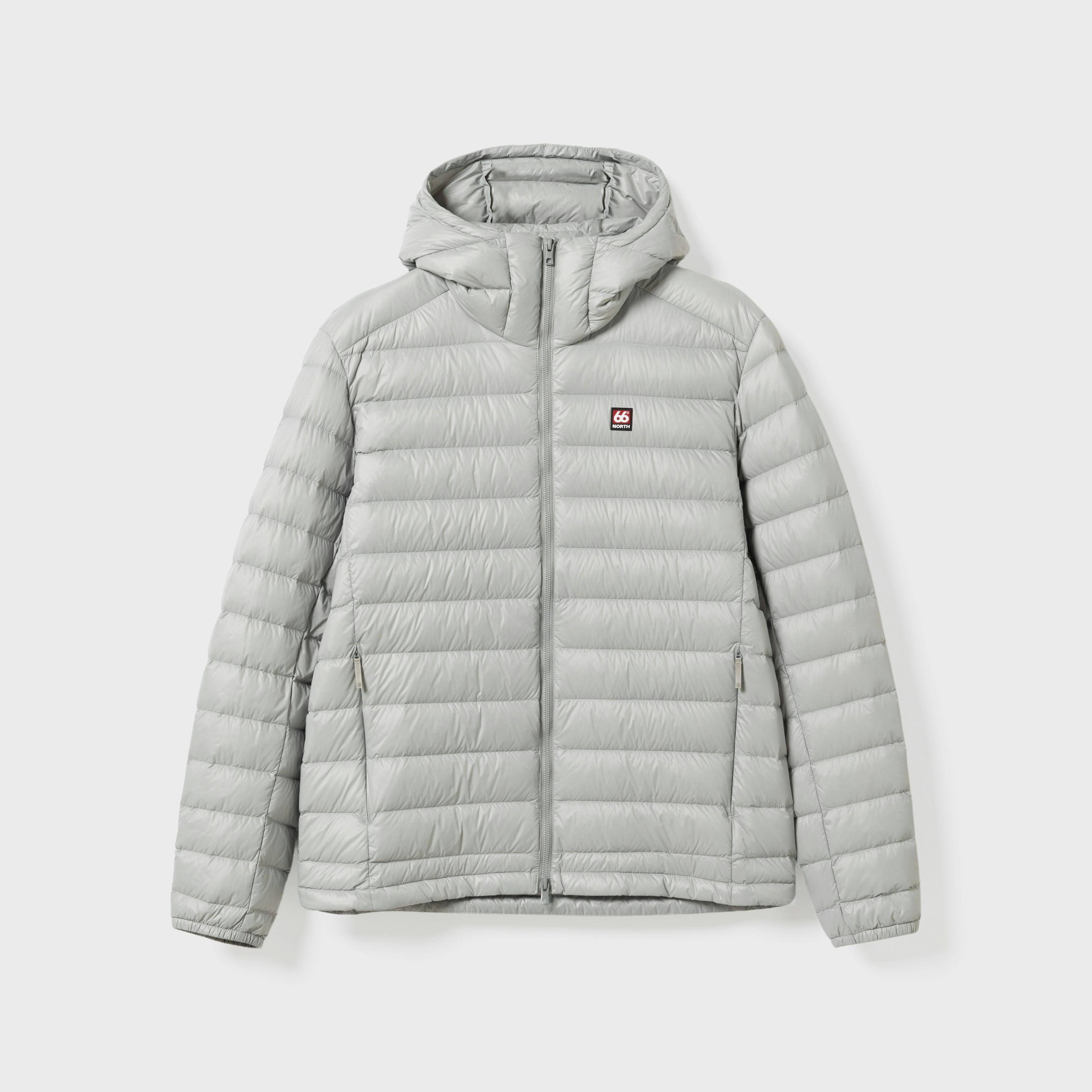 Men's Keilir Hooded Down Jacket Grey Sky