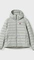 Woman's Keilir Hooded Down Jacket Grey Sky