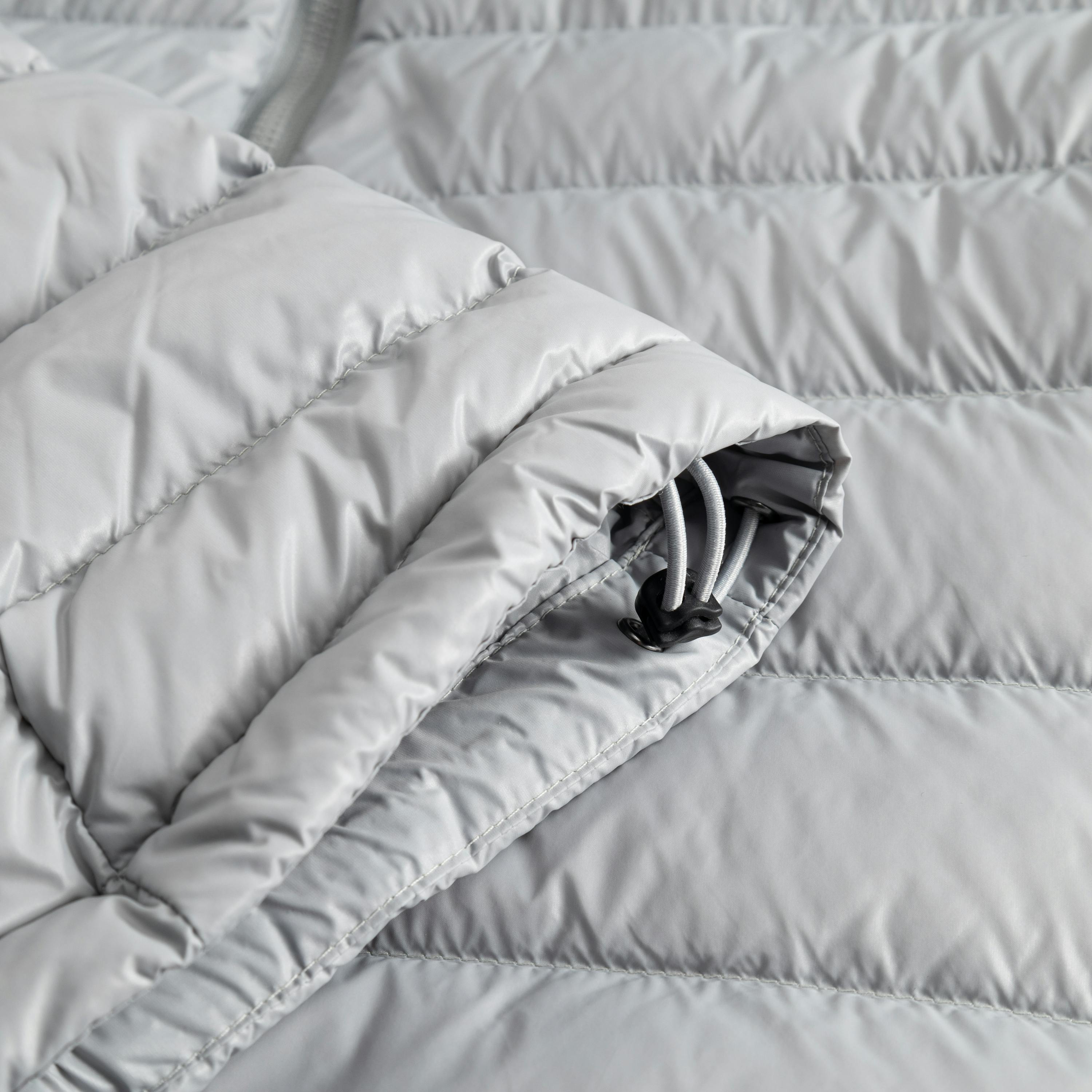 Woman's Keilir Hooded Down Jacket Grey Sky