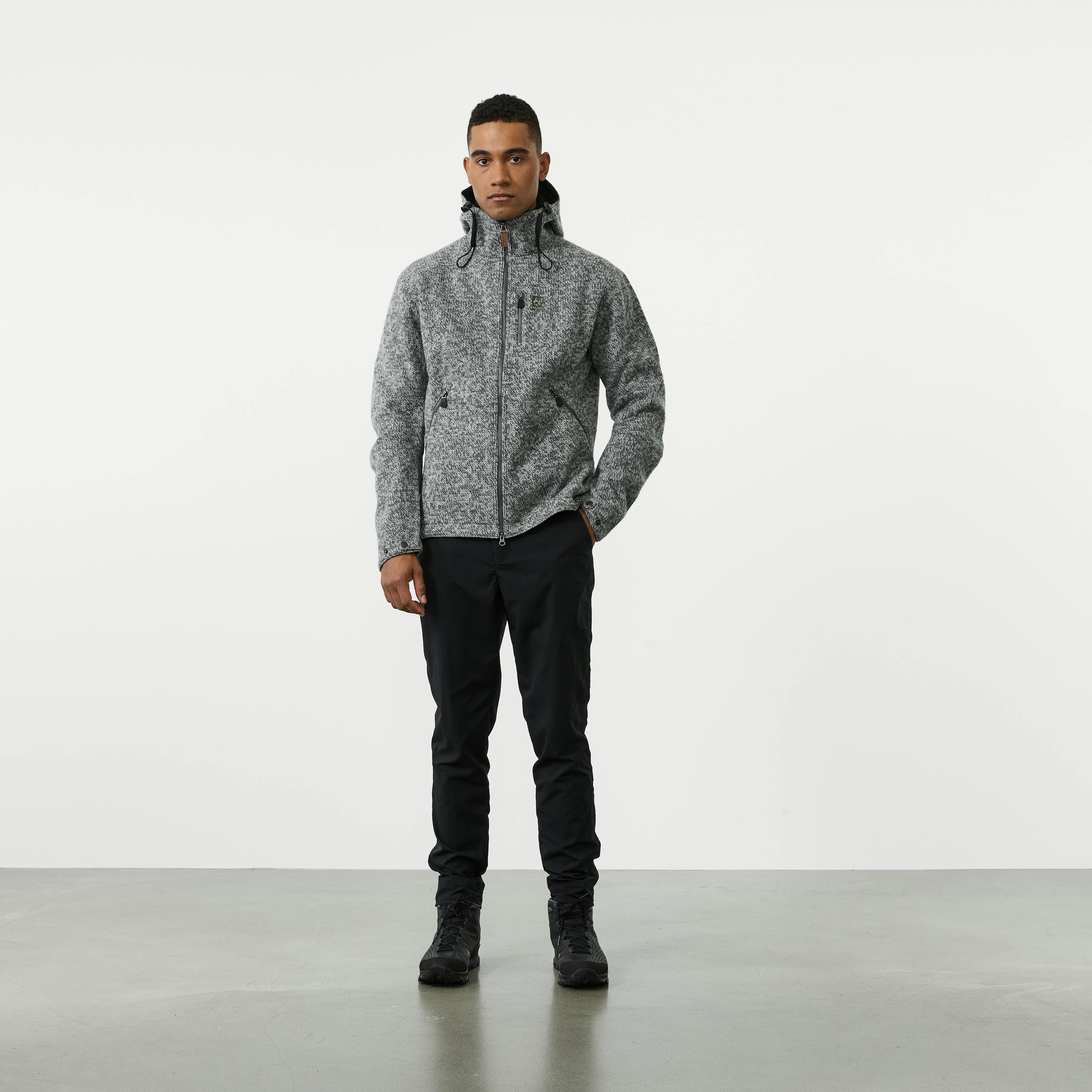 Vindur Fleece Lined wool jacket Light Grey