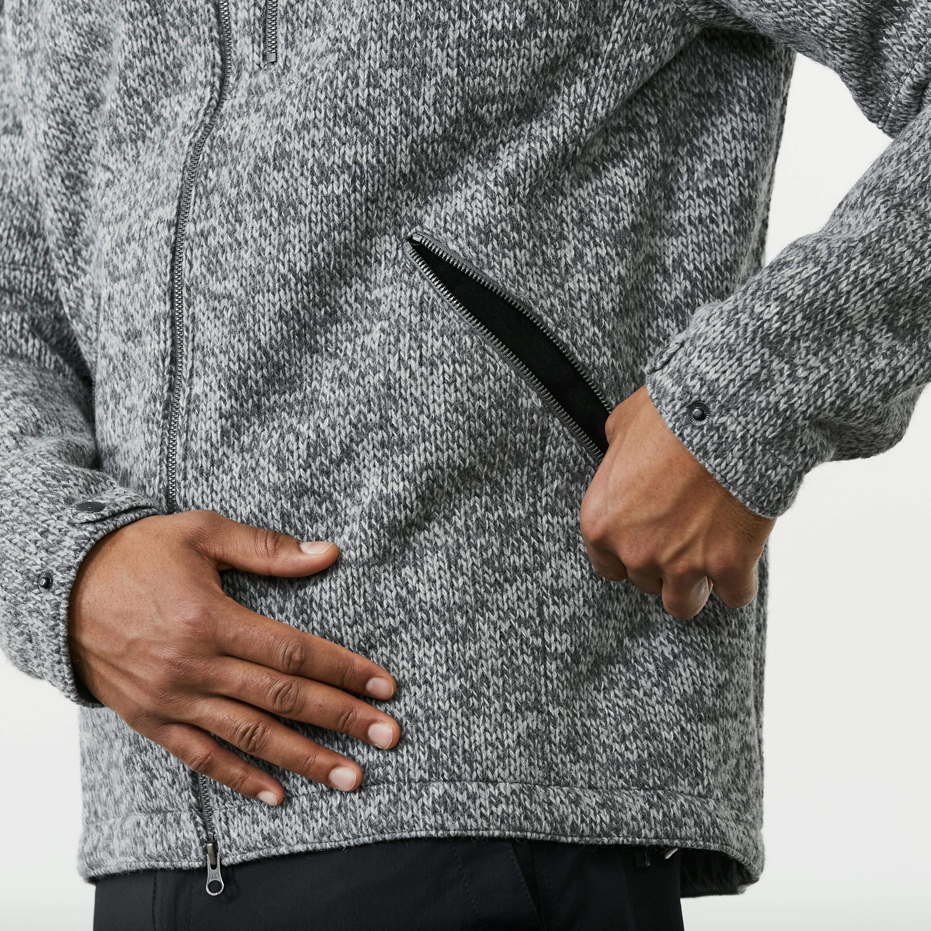 Vindur Fleece Lined wool jacket Light Grey