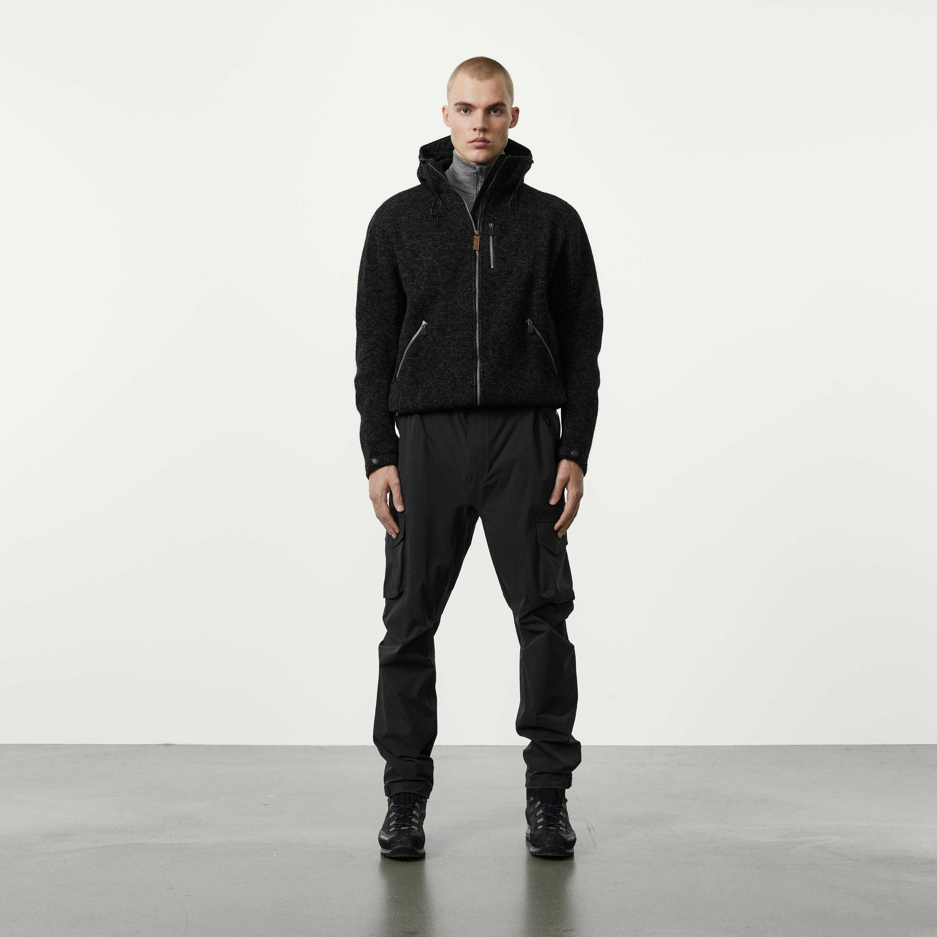 Vindur Fleece Lined wool jacket Charcoal