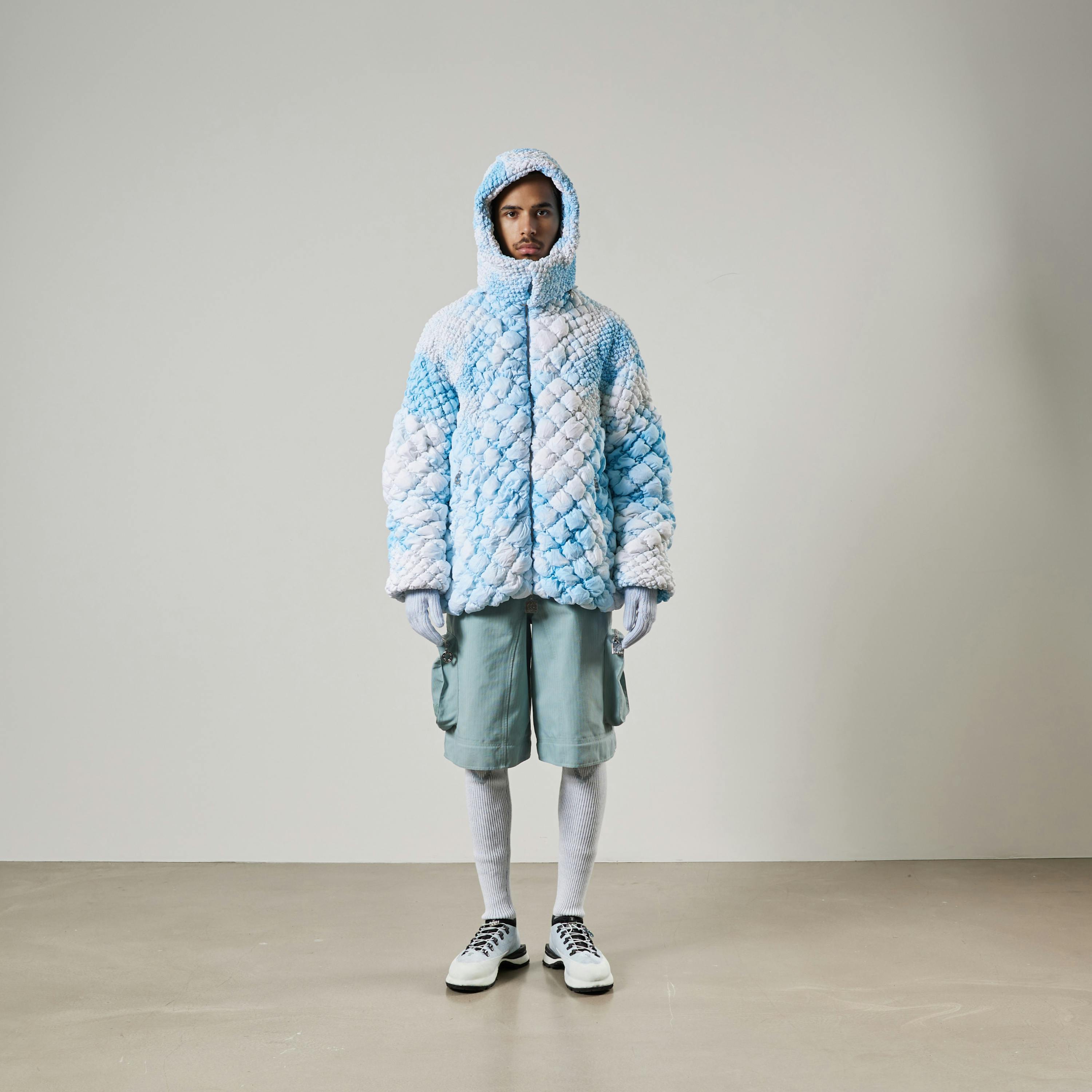 CC Signature Quilt Jacket Glacial Blue model-Men