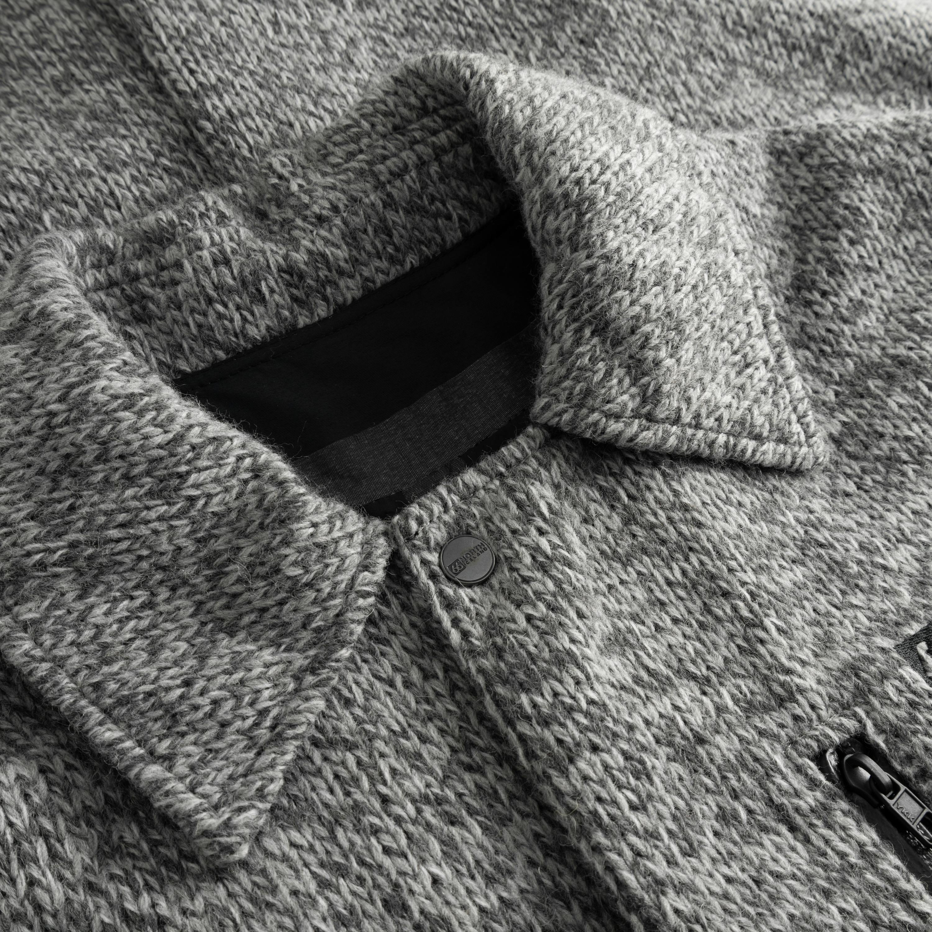 Vindur Fleece Lined Wool Coat Light Grey