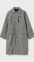Vindur Fleece Lined Wool Coat Light Grey