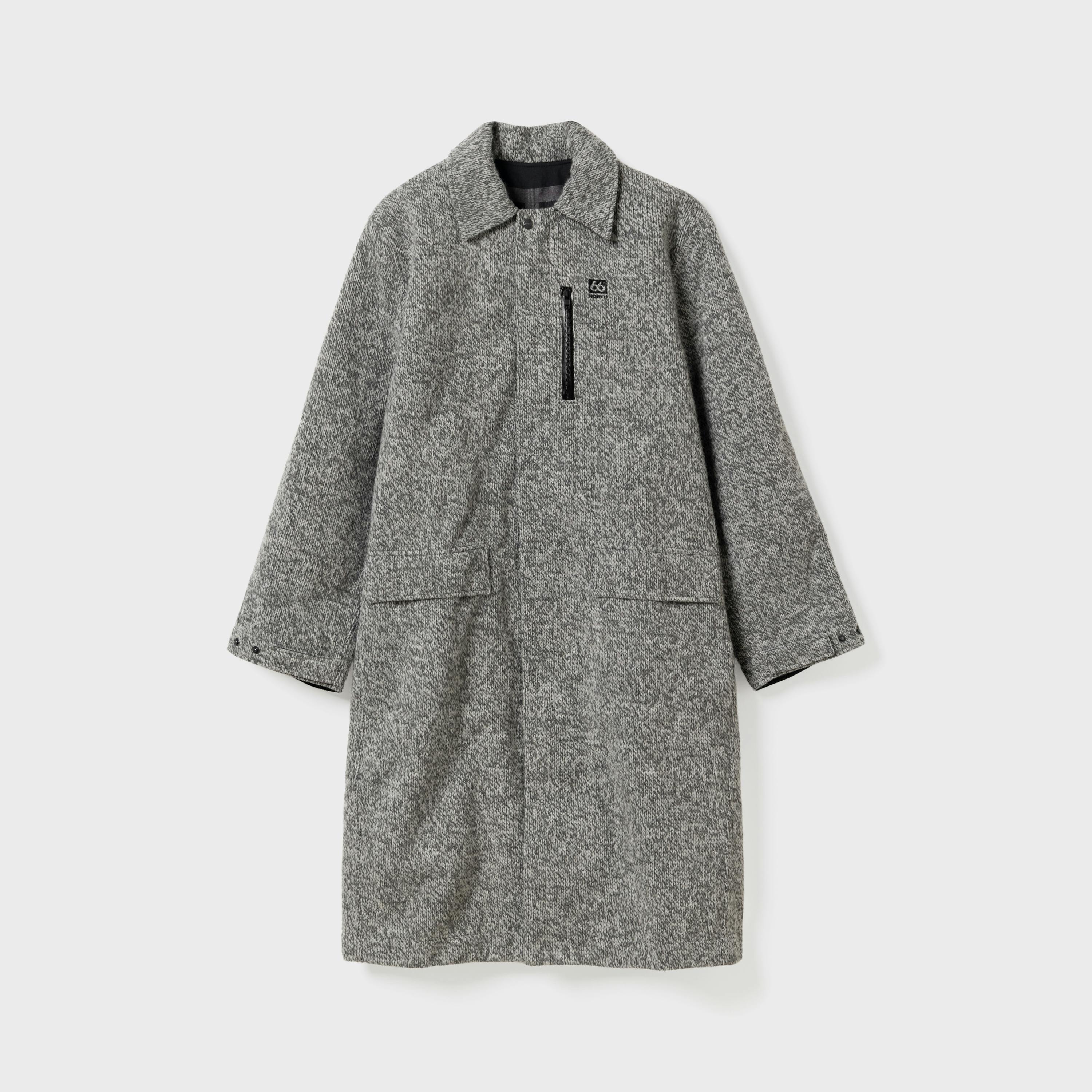 Vindur Fleece Lined Wool Coat Light Grey