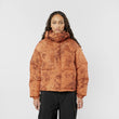 Women's Dyngja Down Cropped Jacket AOP Fisherman Print