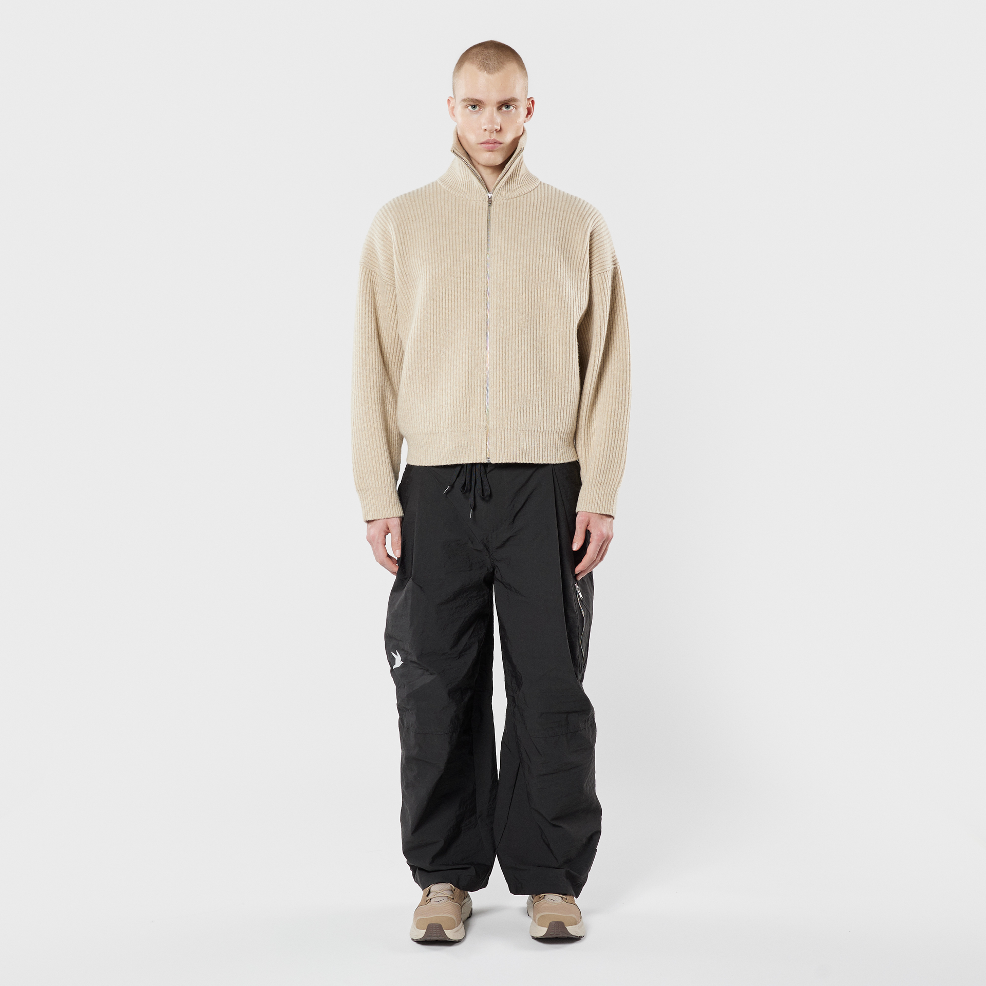 Men - Vonarstræti Zipped Wool Sweater - Feather Grey – 66°North