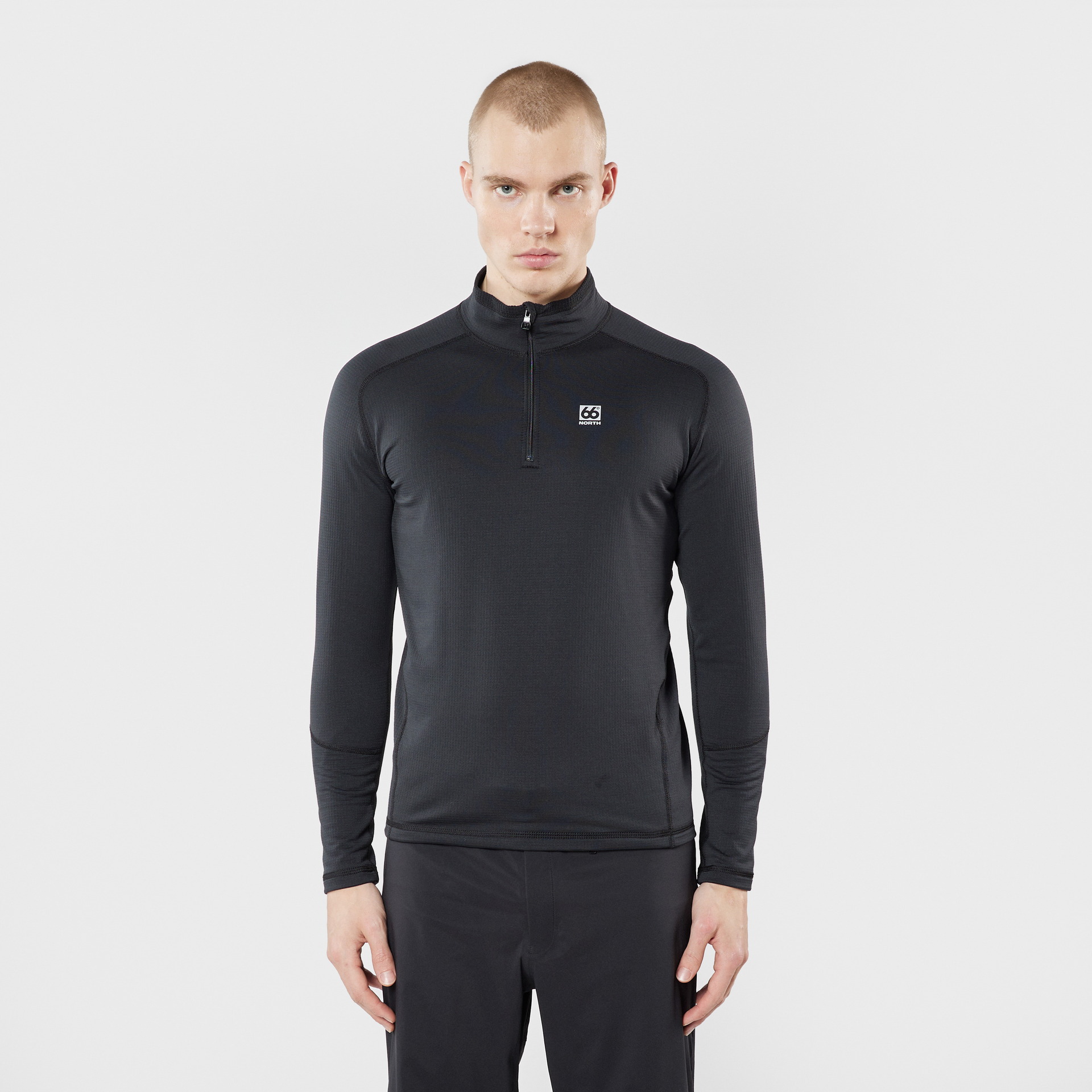 Men - Men's Grettir Zip Neck - Black – 66°North Men - Men's Grettir Zip Neck - Black – 66°North