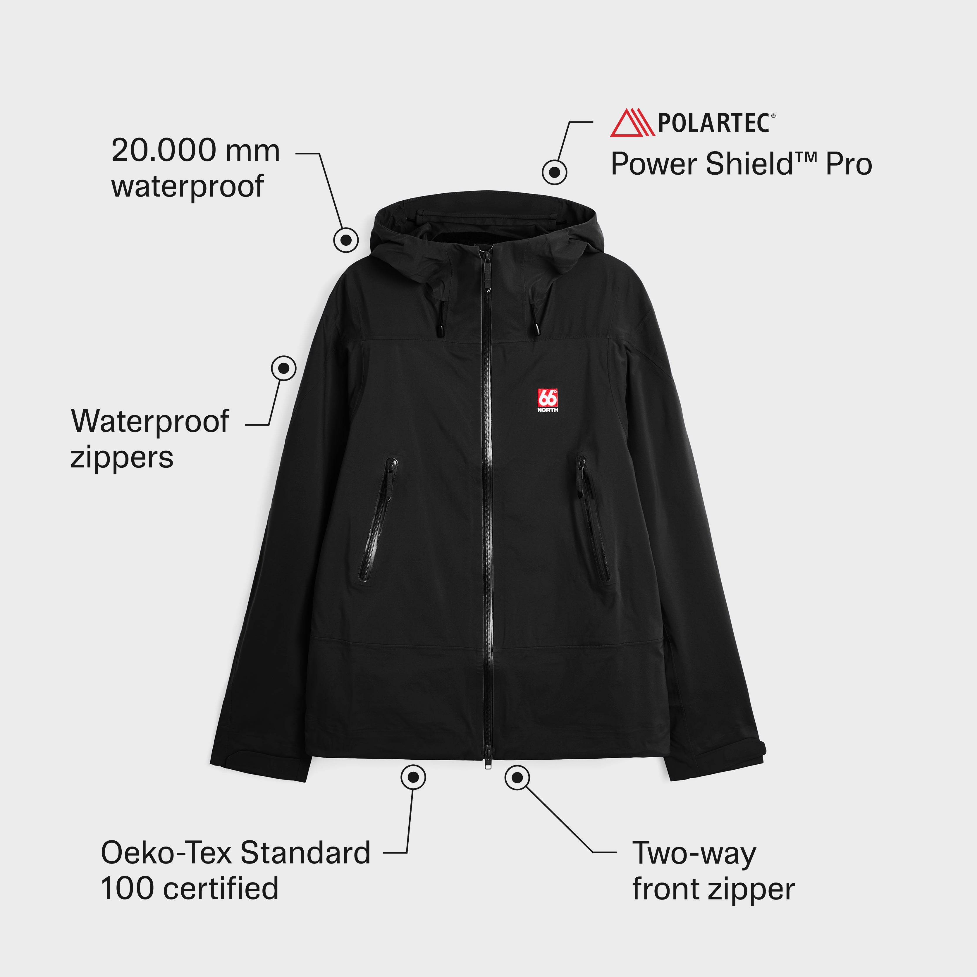 Men - Snæfell shell jacket: Men's Waterproof Shell Jacket in pink