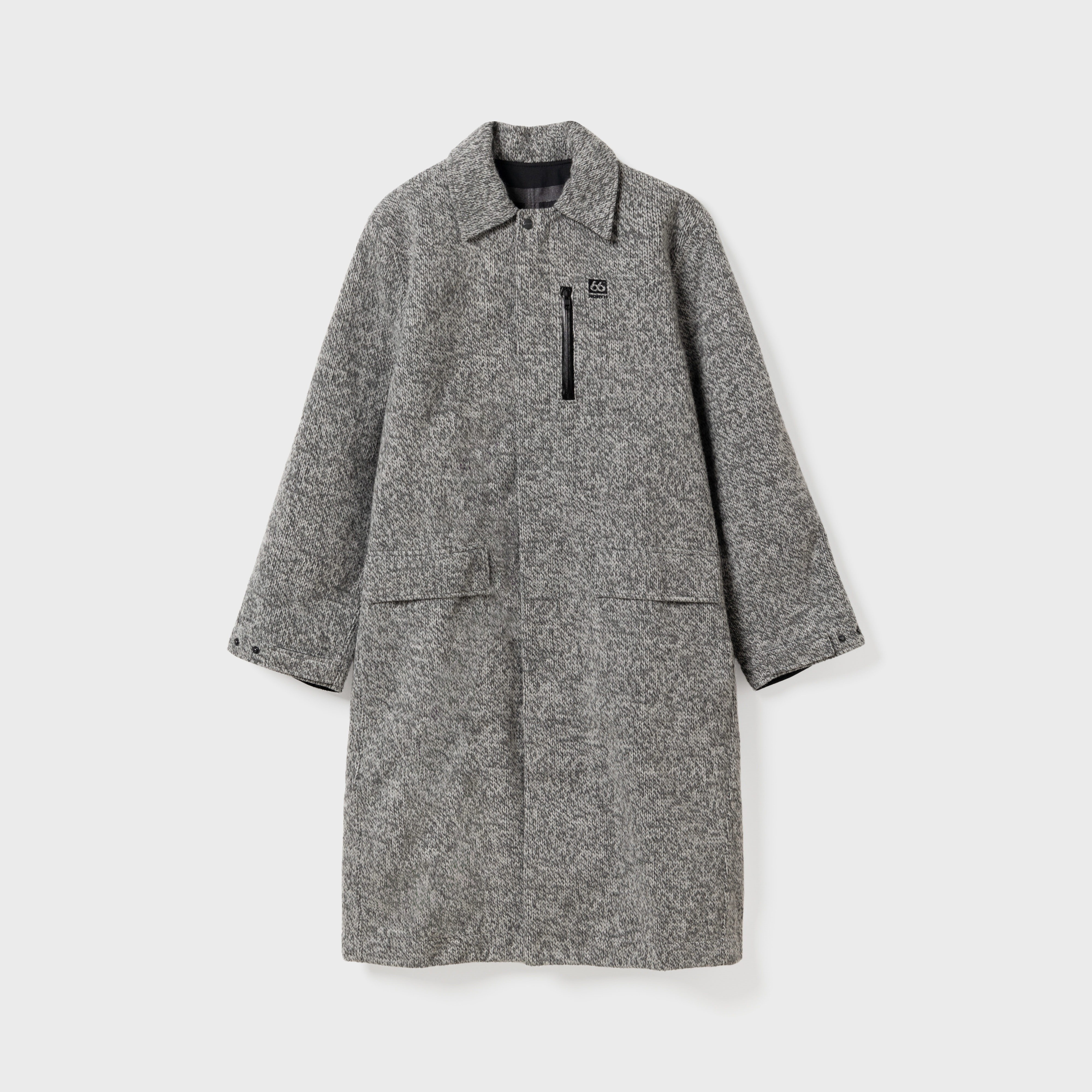 Vindur Fleece Lined Wool Coat Light Grey