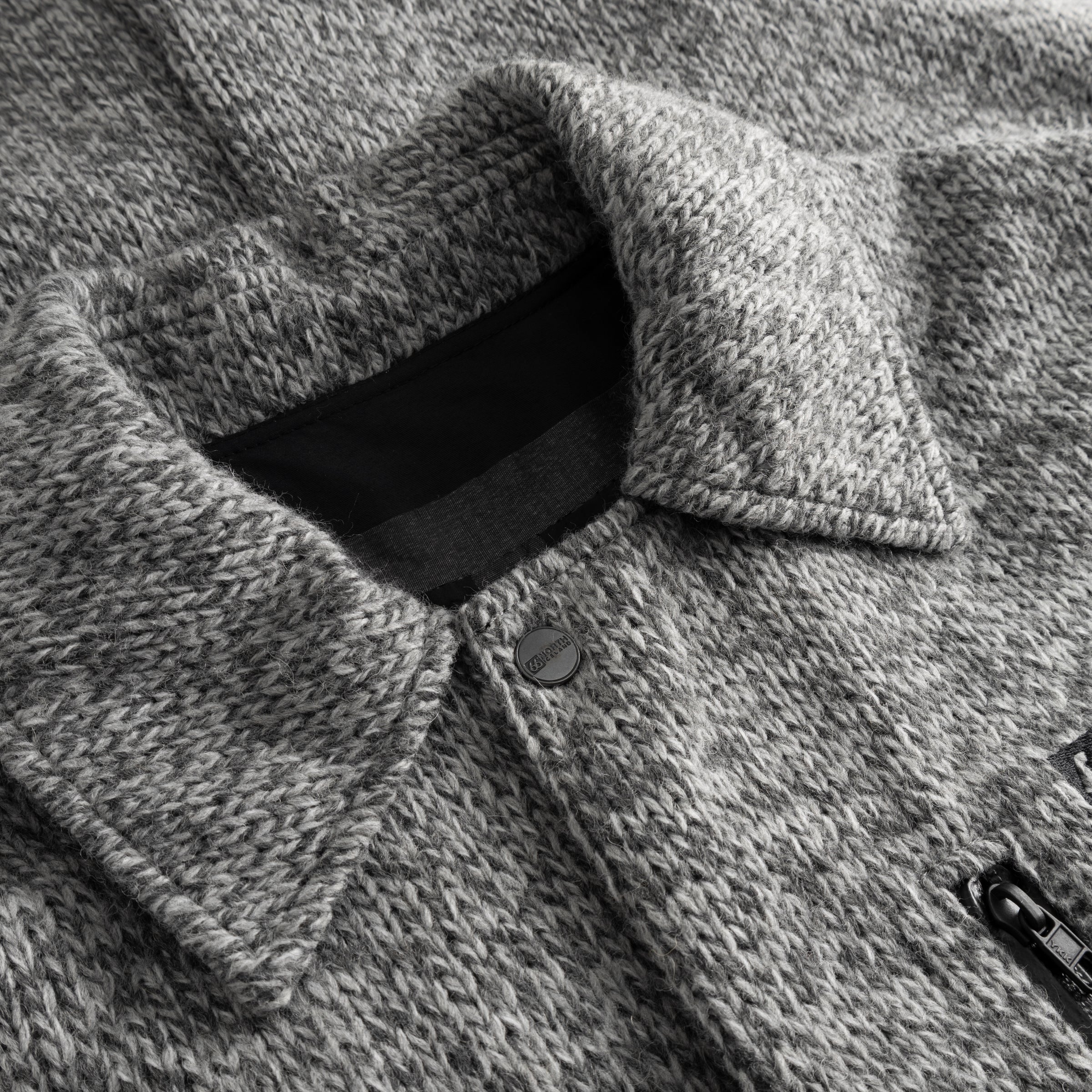 Vindur Fleece Lined Wool Coat Light Grey