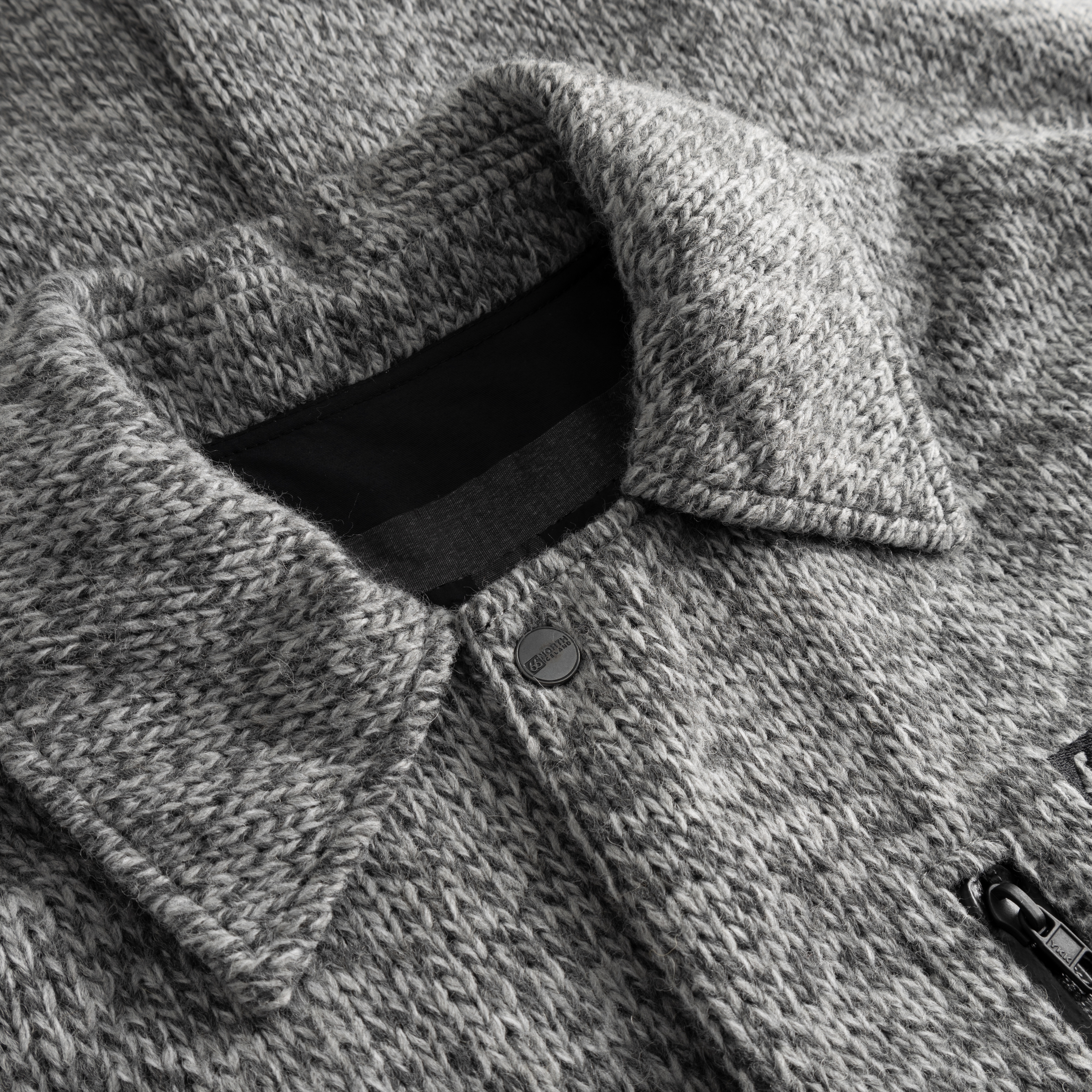 Vindur Fleece Lined Wool Coat Light Grey