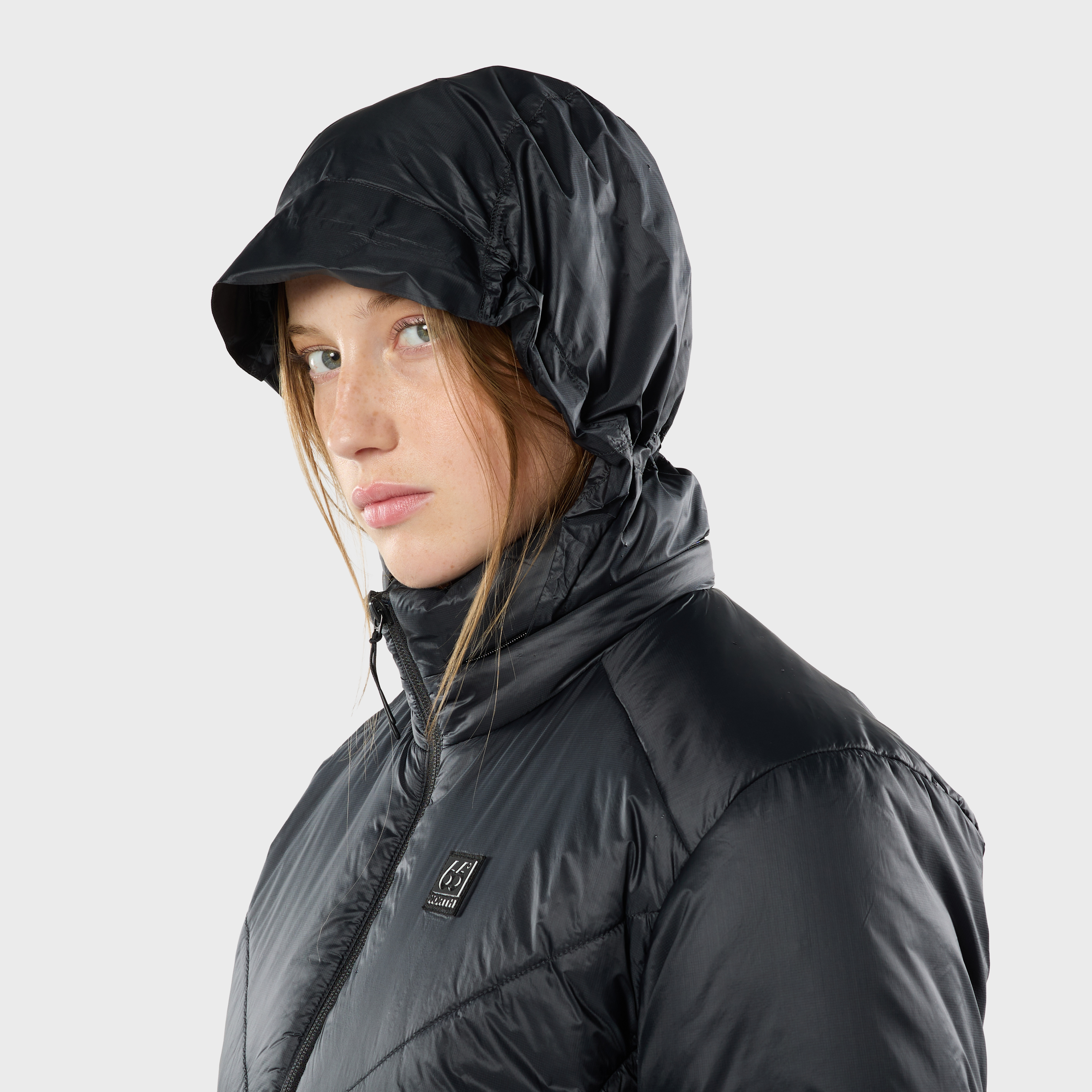 Women's Ljósufjöll High-Rise Jacket Black model-women
