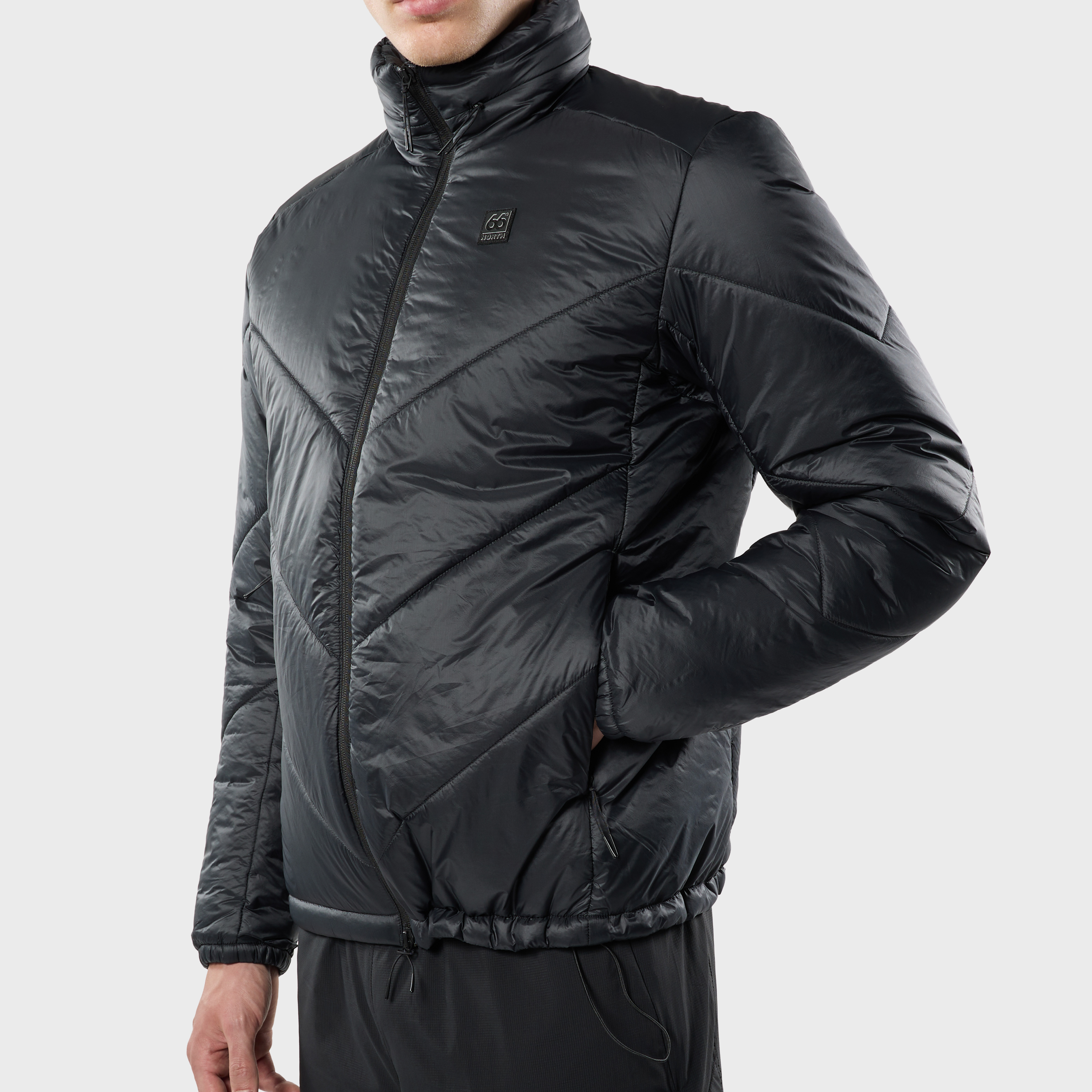 Men's Ljósufjöll High-Rise Jacket Black model-men