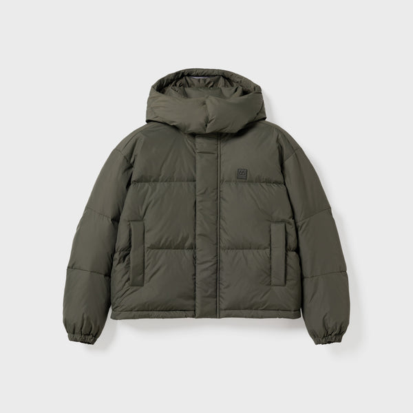 Women - Women's Dyngja Down Cropped Jacket - Dark Glacial Clay