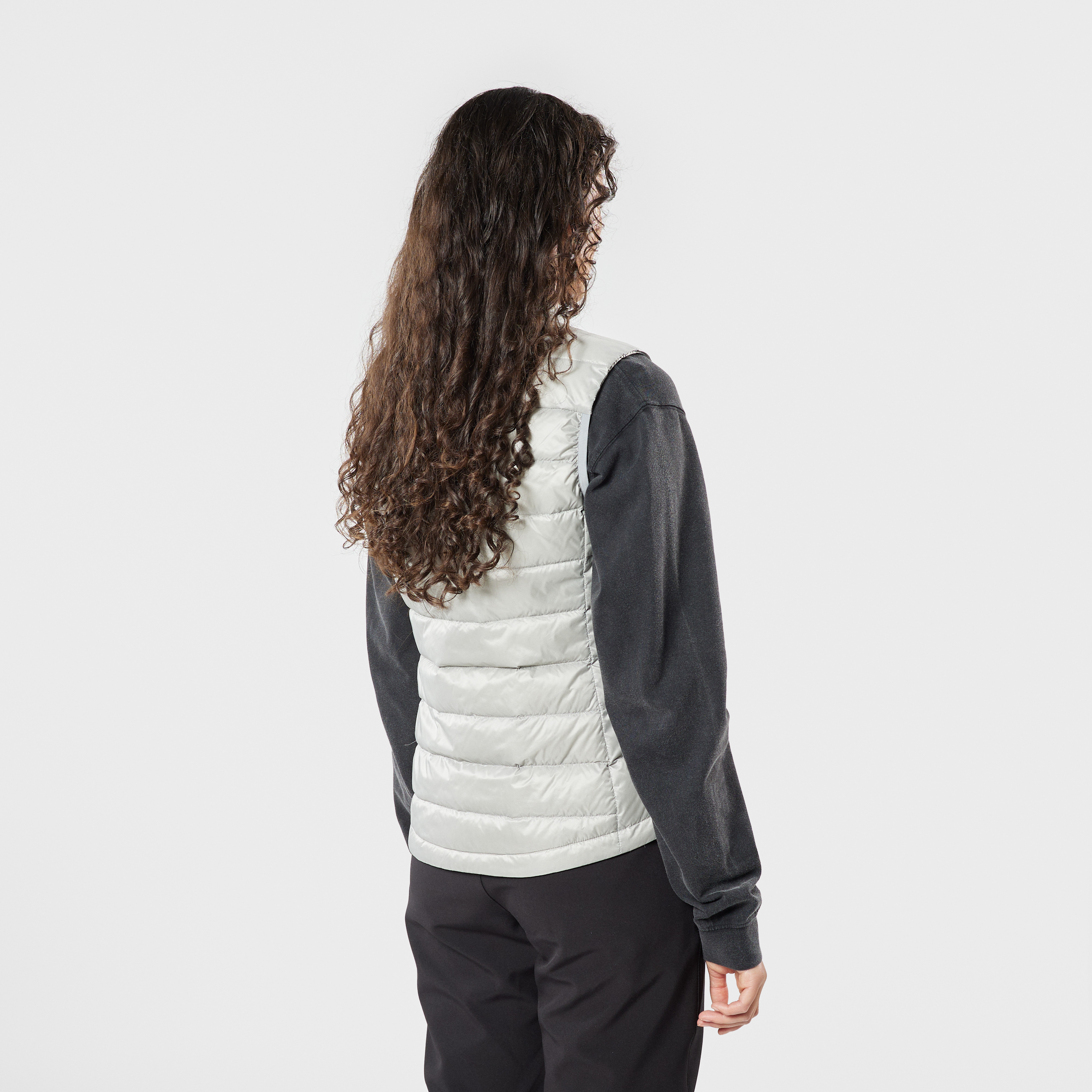 Women's Keilir Down Vest Grey Sky model-women